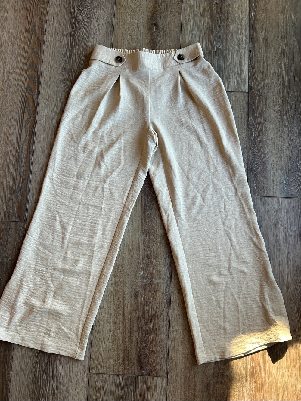 ❤️NYCC❤️Beige Wide-Leg Pull-On Pants